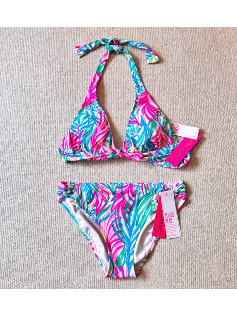 NWT Lilly Pulitzer Bikini Size 6 Sea Turtle Soiree Elise Top Zarah Bottoms Swim